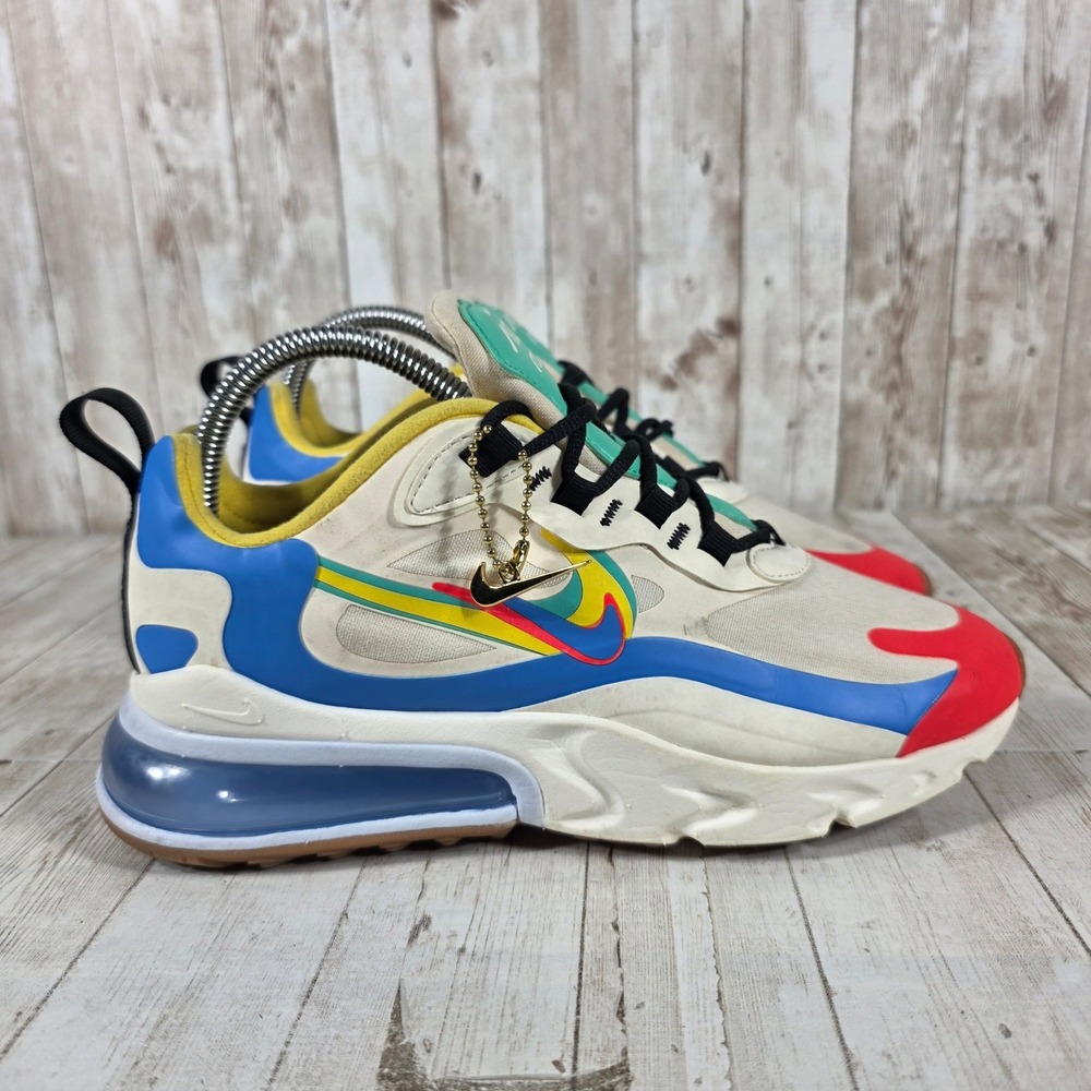Nike Air Max 270 React Summit White Multi Color CT1634-100 Womens 7.5